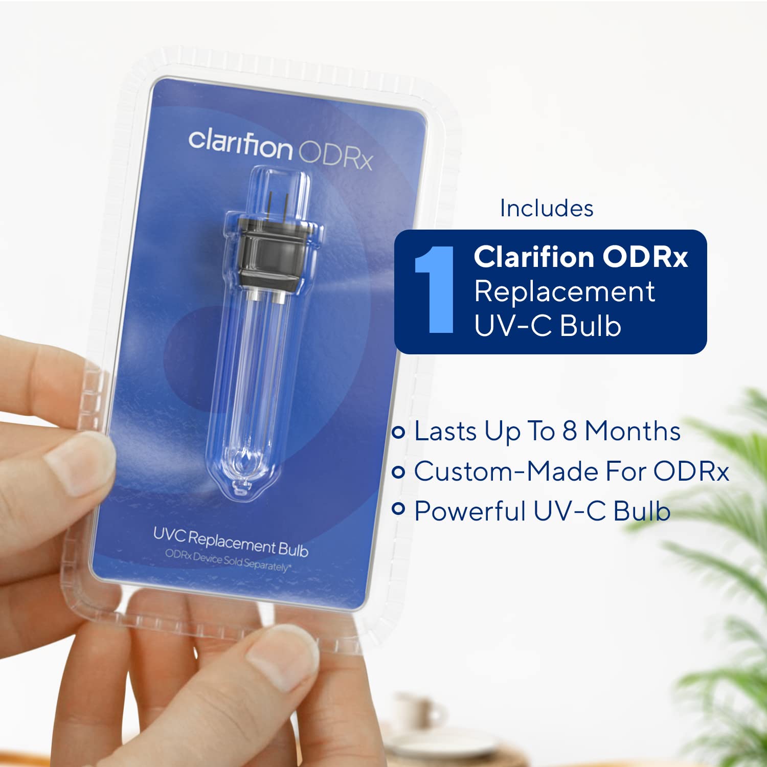 Condition photo showing New/Like New for clarifion - odrx replacement uv-c light bulb for home, light sanitizer, quiet odor eliminator, helps to reduce airborne dust, pets, odors, smoke, filters bedrooms, kitchen
