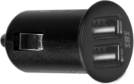 SBS - Cargador mini de coche (2 salidas USB, 12/24V, 2000 mA) SBS - Cargador mini de coche (2 salidas USB, 12/24V, 2000 mA)