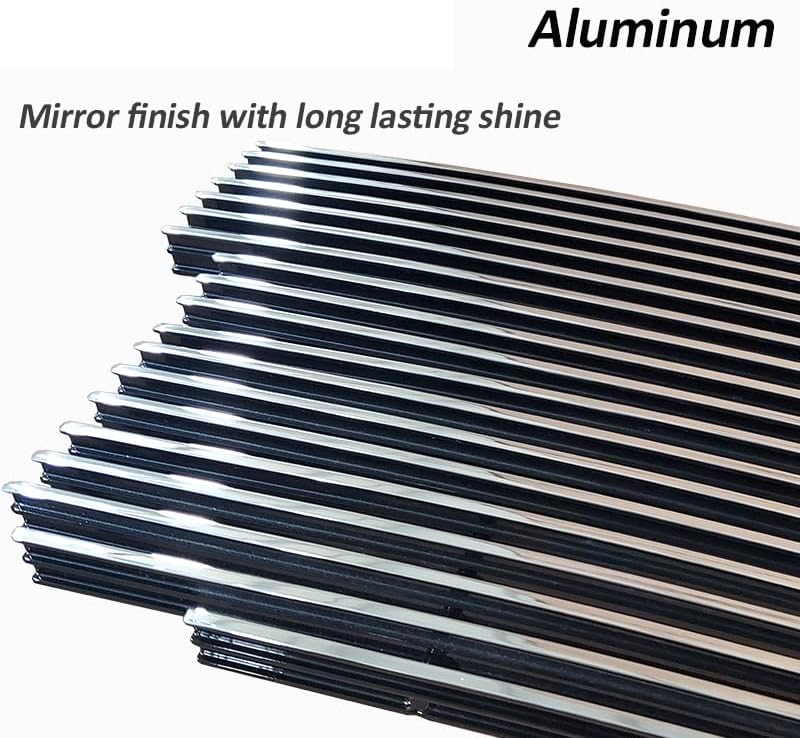 Billet Grille Insert fits 1999-2003 Ford F150/Lightning/Harley Davidson Front Upper Grille Inserts Cover Guard Replament Aluminum 1pc 2000 2001 2002