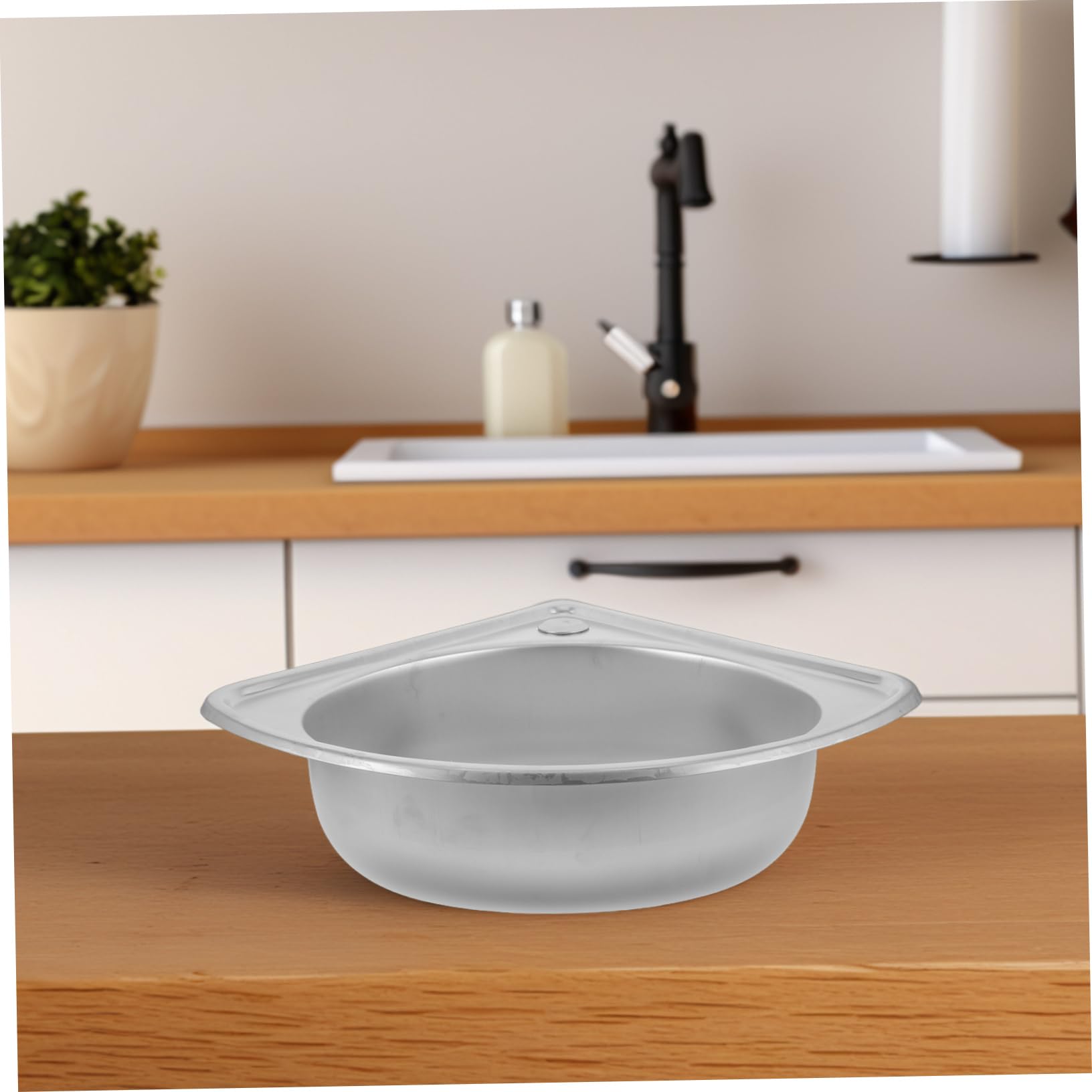 Fregadero de Esquina y Diseño Ahorrador de Espacio de Acero Inoxidable para Autocaravana Material Resistente Lavabo Simple y Pequeño Adecuado para Cocinas Varios estilos