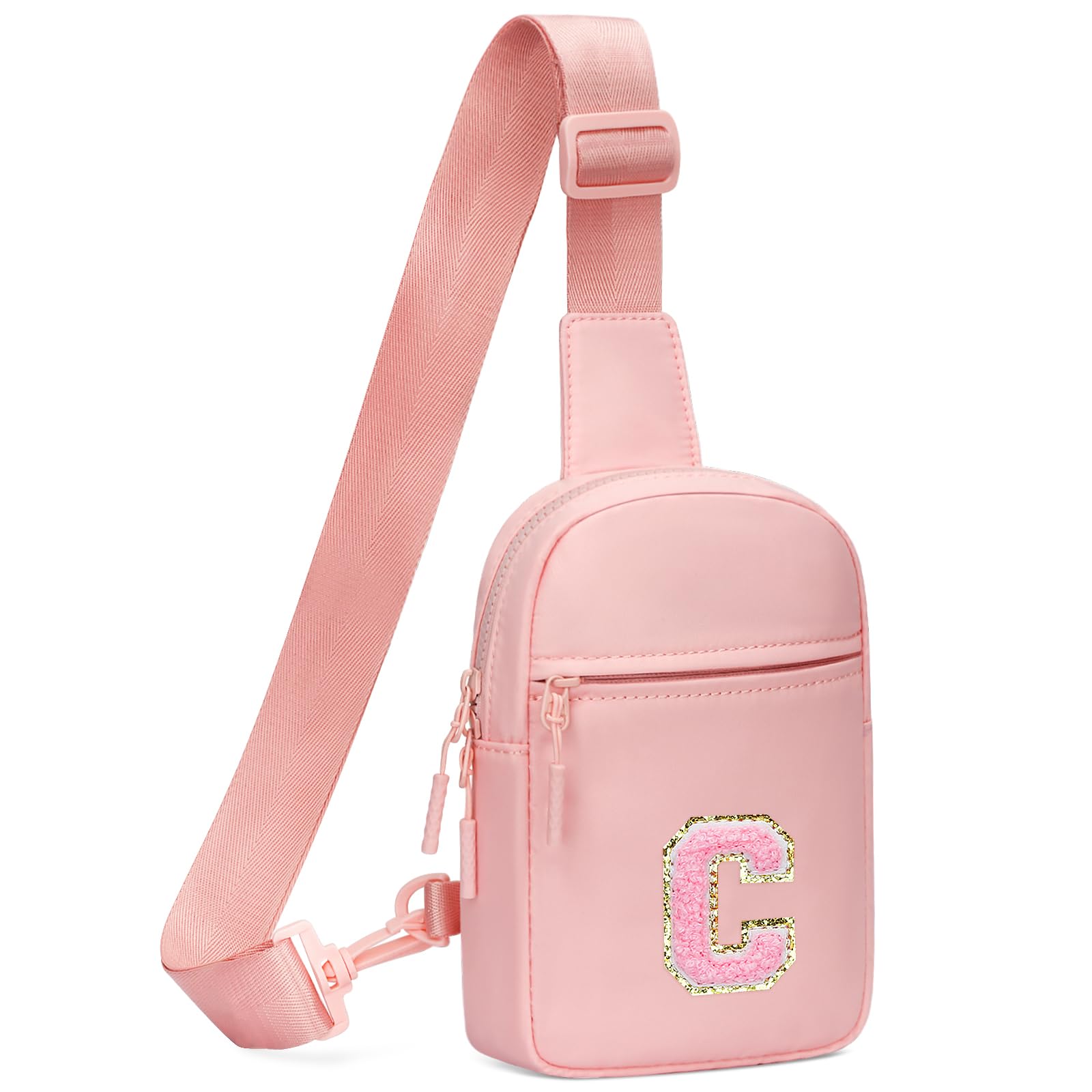 KKXIU Gifts for 6 7 8 9 10 11 12 Year Old Girls Initial Sling Bag Trendy Crossbody Fanny Pack for Teens