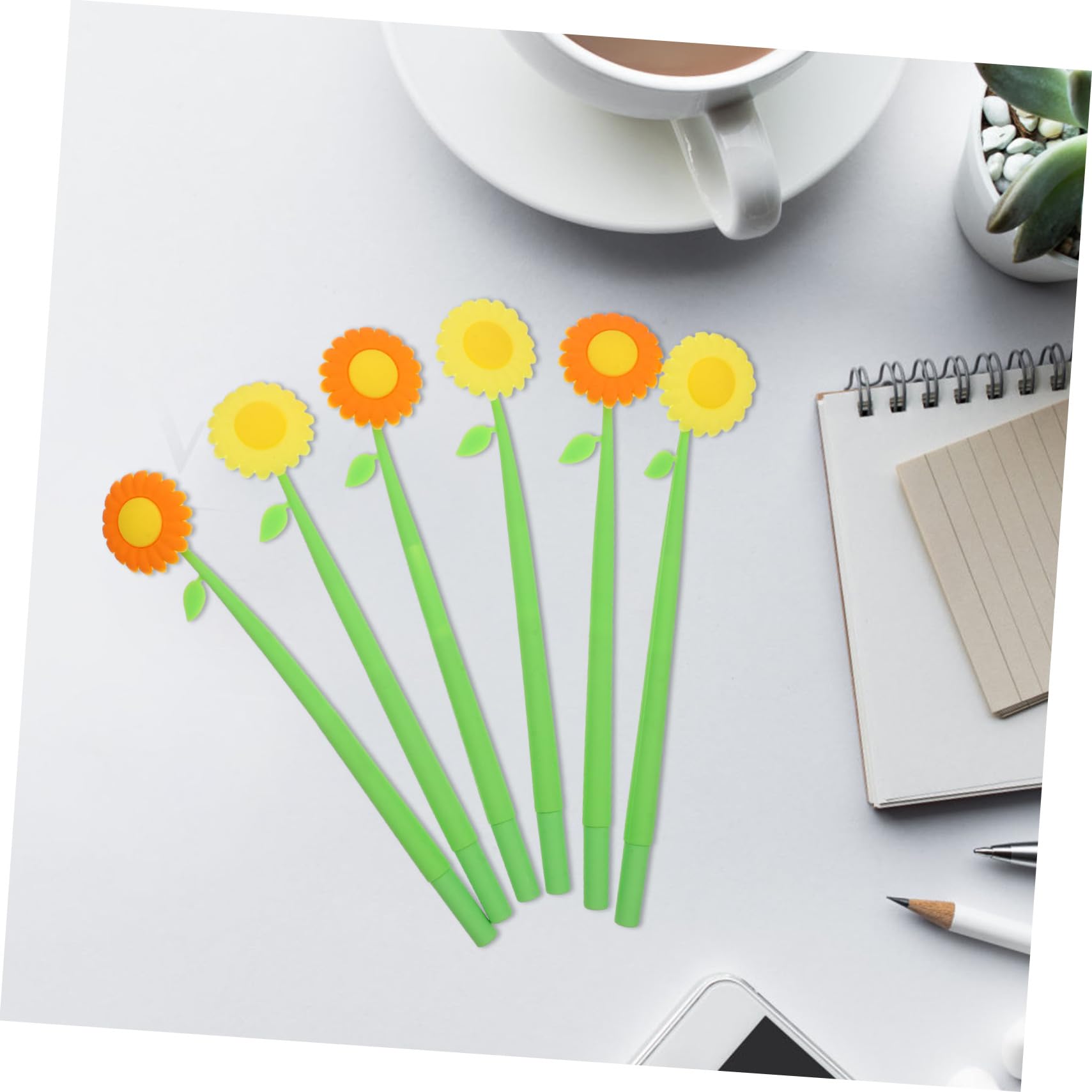 Didiseaon 12 Pz Penna in Silicone Girasole Penne Da Ufficio Penna Gel a Punta Fine Penne Da Scrittura a Sfera Cancelleria Creativa Per Bambini Penne Neutre Ad Ago Gel Di Silice