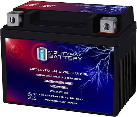 Mighty Max Battery YTX4L-BS Replacement for Snapper Push Lawnmower Walk Behind Lawn Mower