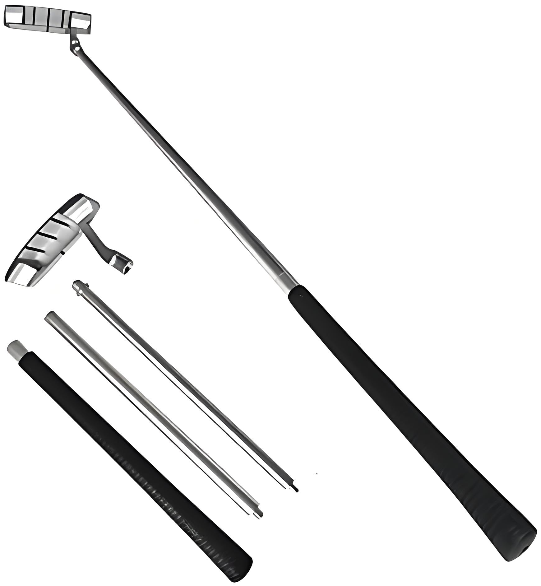 Golf Putte, Aluminum Alloy 3 Section Two Way Putter with Balls, Kids Adults Clubs Accessories, Left and Right Handed Easily Use