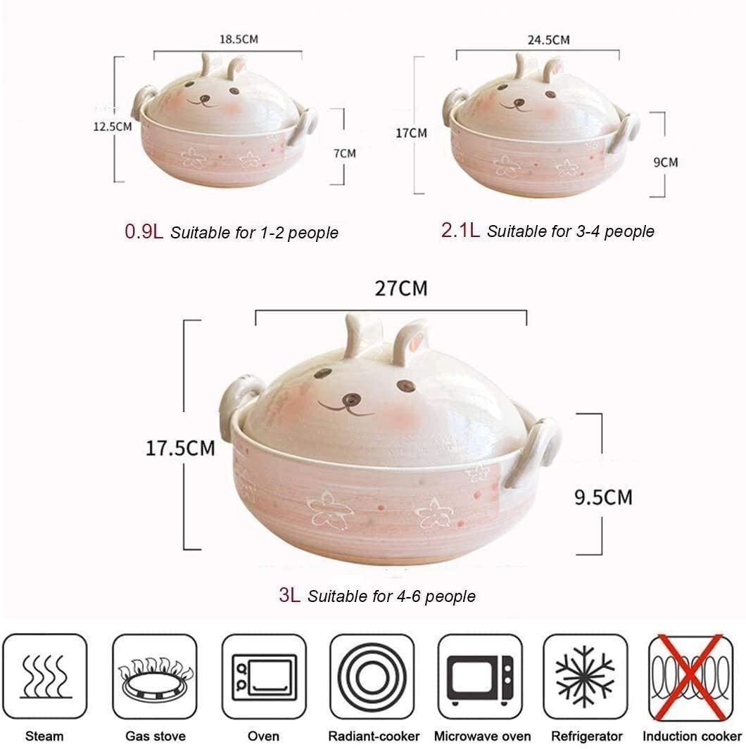 Amazon｜調理用土鍋ノンスティックシチュー鍋耐熱土鍋ふた付き鍋