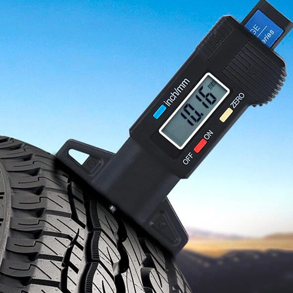 Digital Tire Tread Gauge - 0-1 Inch LCD -7