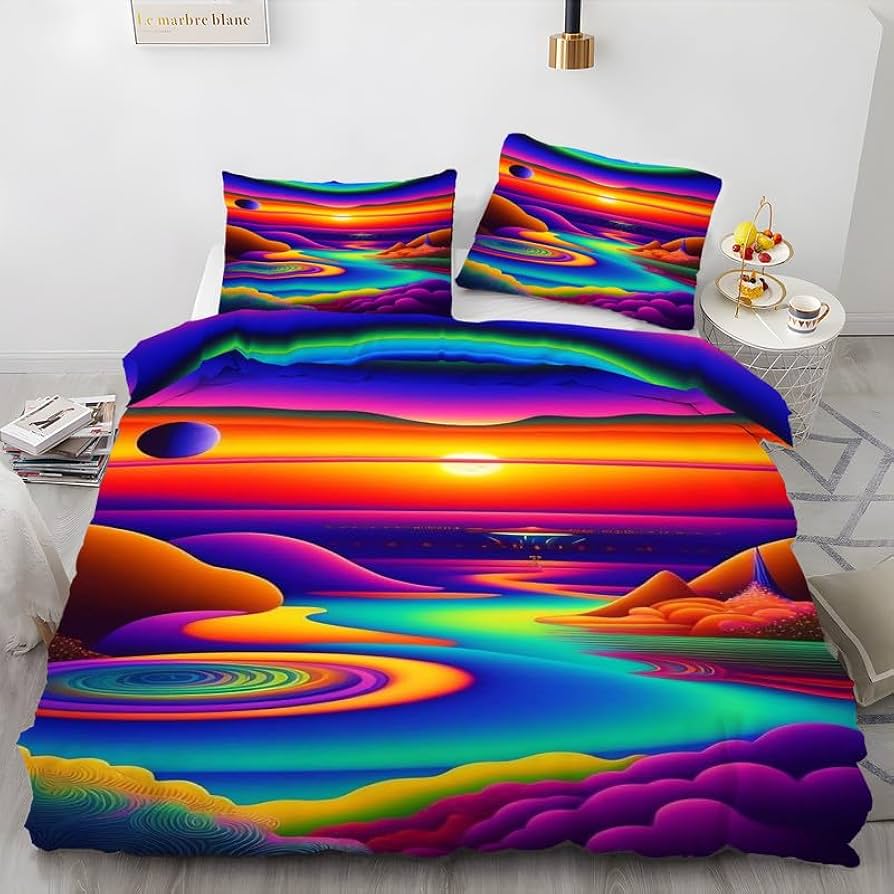 Amazon｜布団カバー太陽寝具カバーカラフル掛け布団カバー3点