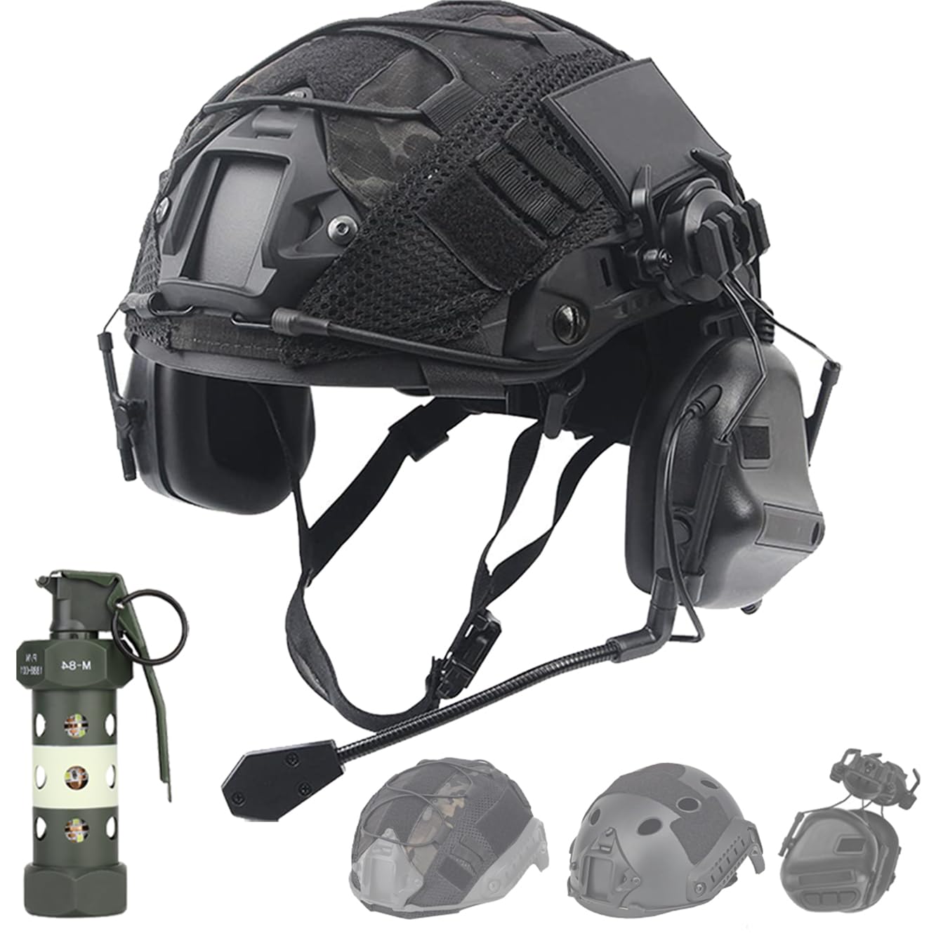 FMA FMA ヘッドセット付きタクティカルヘルメットセット L/XL RG