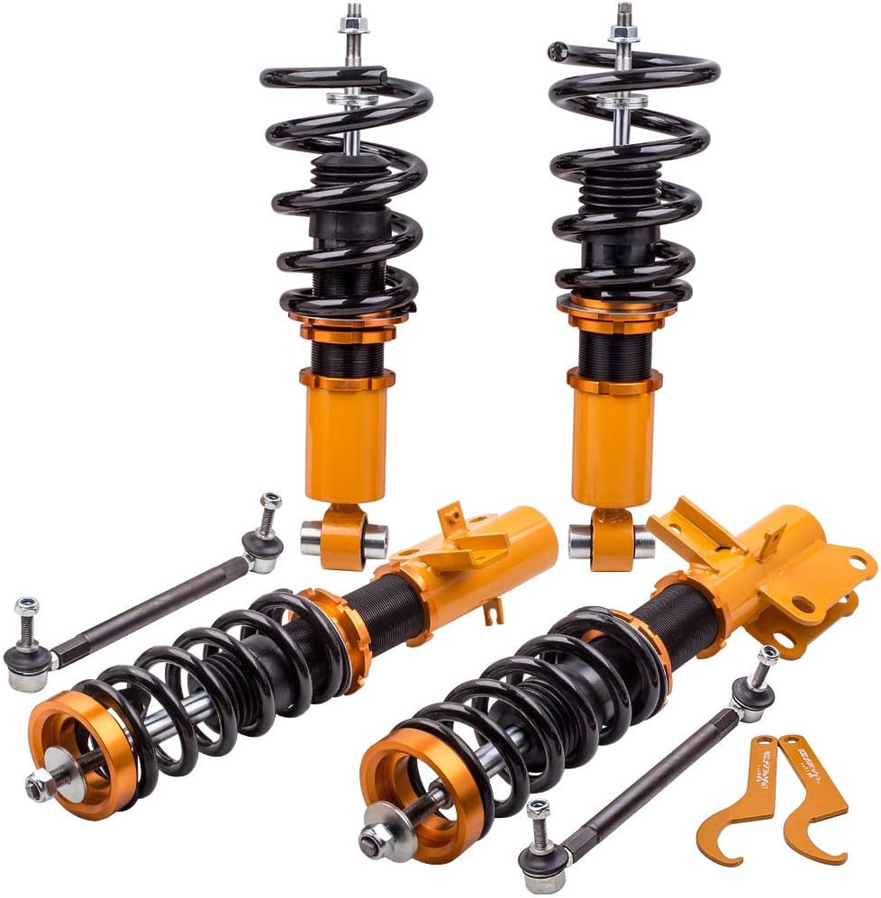 maXpeedingrodsCoilovers for Chevrolet Camaro 2010 2011 2012 2013 2014 2015, Height Adjustable Coilovers Suspension Kit, Spring Shock Absorber Struts, Lowering Kits by 1-3'' Gold