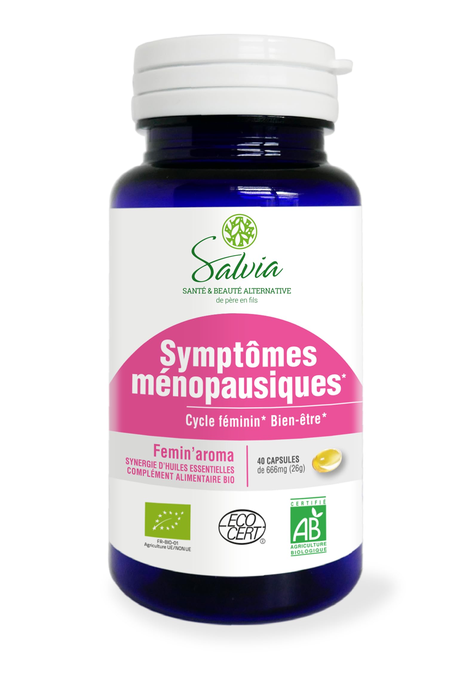 Salvia - Femin'aroma - Ménopause et équilibre féminin - bio - 40 capsules