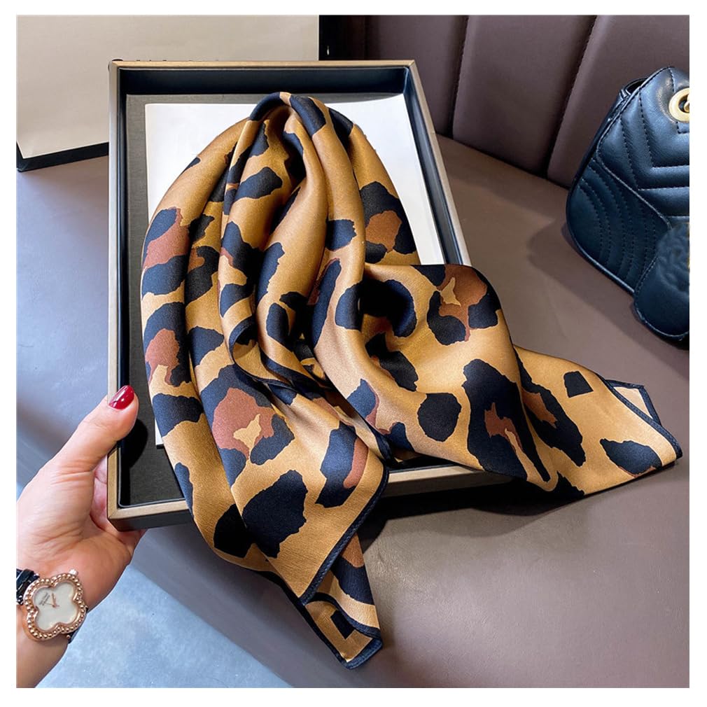 Aufeel Écharpe carrée 100 % pure soie de mûrier pour cheveux - 68,6 x 68,6 cm - Foulard en soie pour femme