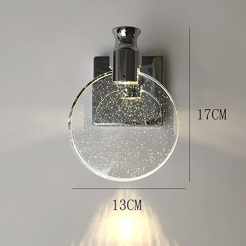 Miniatura 10 de Aomesinc Aplique de pared de cristal dorado, luces de pared LED de estilo nórdico, lámparas de cristal simples y creativas para montar en la pared