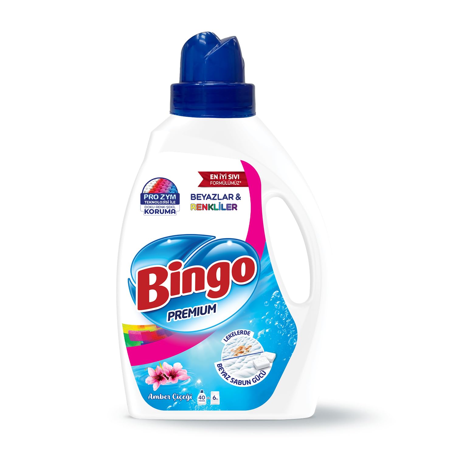 Bingo Sıvı Deterjan 2600 ml, Renkli & Beyaz, Amber