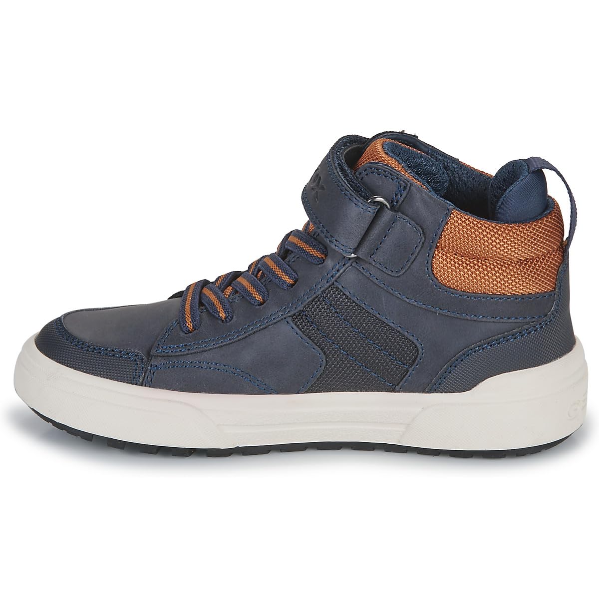 Geox Boy's J Weemble Sneaker, Navy Cognac, One Size