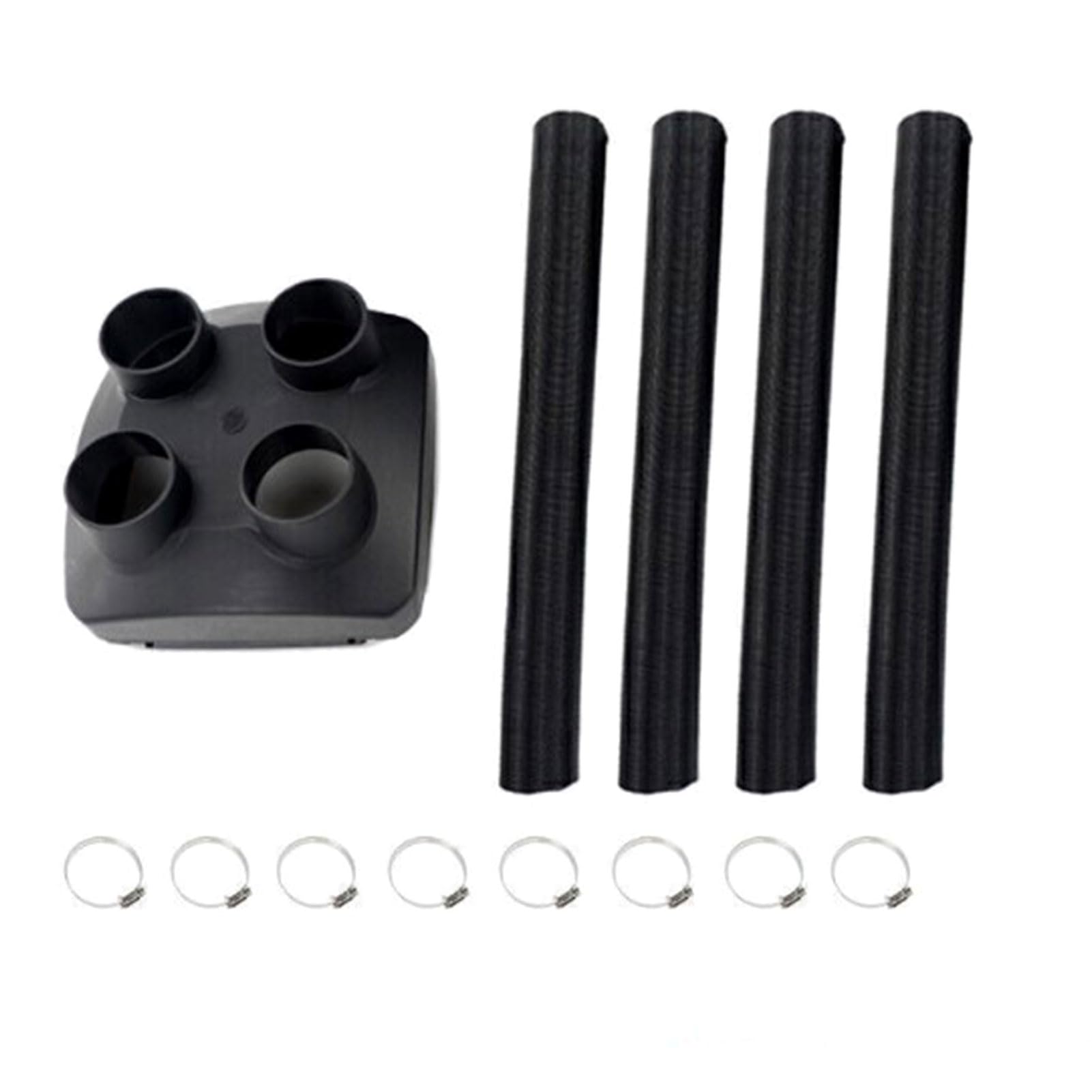 Ksiee Heater Outlet Pipe Duct, Air Heater Inlet Pipe, 5Kw/8Kw Four Hole Universal Heater Outlet Pipe, Car Accessories For Suv, Rv, Sedan, Truck, Mini Van, Sports Car