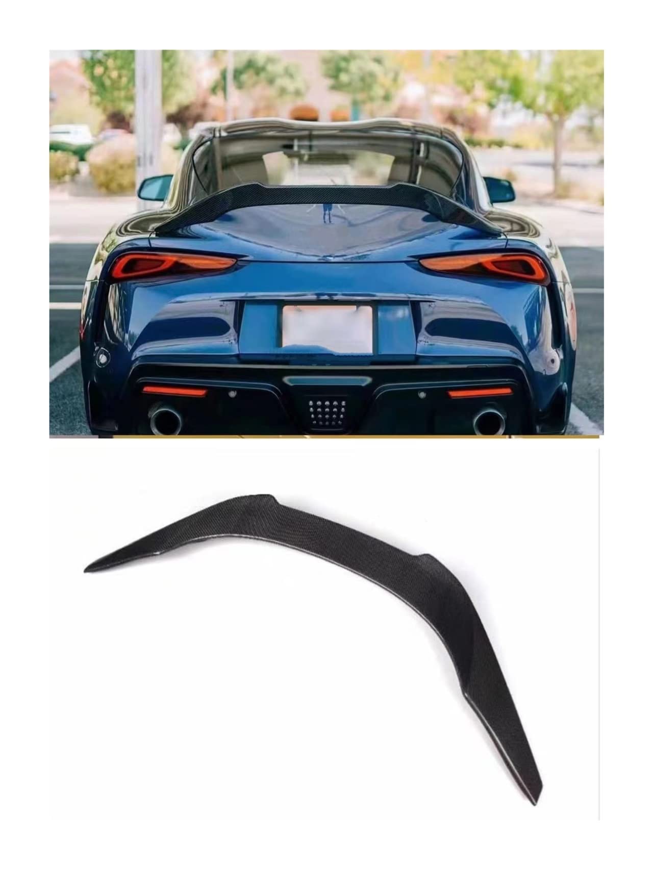 Buy Tsgmnol Car Real Carbon Fiber Rear Trunk Spoiler Lip Diffuser