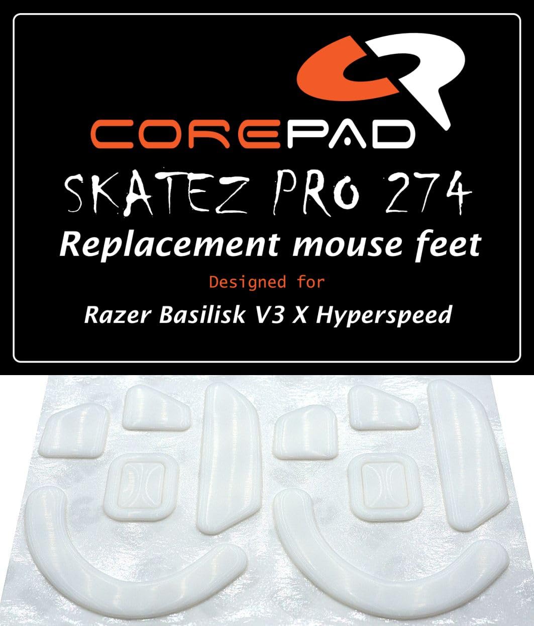 Piedini In PTFE Corepad Skatez Per Razer Basilisk V3 Pro - Sostituzione Hyperglides, Made In Germany