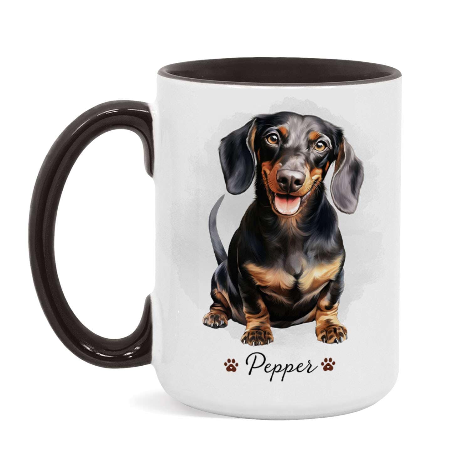 Amazon.com: Cute Dachshund Coffee Cup, Custom Cup With Dachshund Dog  Illustration, Personalized Name Animal Ceramic Mug, Gift For Friend And  Coworker, Customized Dog Accent Cup 11Oz Or 15Oz : Home & Kitchen