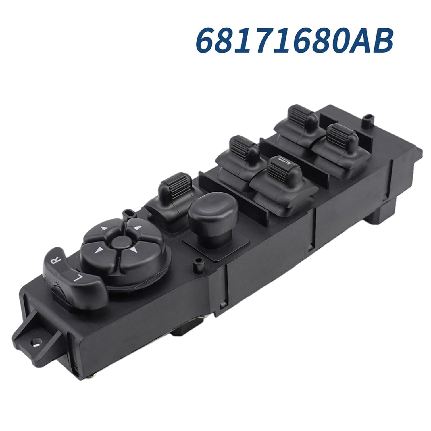 68171680AB Car Window Master Lifter Switch 68171680-AB Black 12+8 Pins Plastic 1Pcs