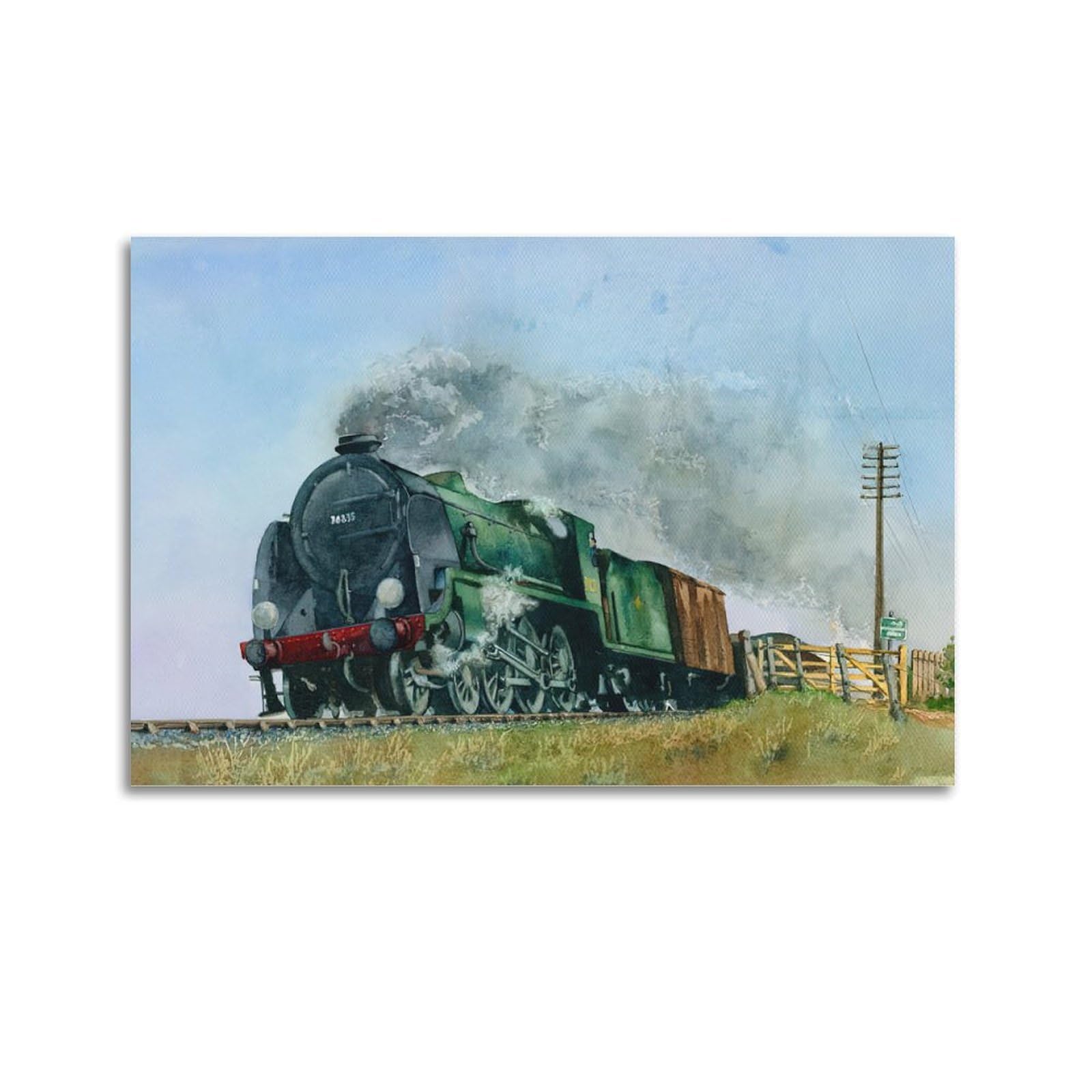 ZSZWHJ Vintage Transport Art Poster Train Poster Decorative Painting Canvas Wall Posters And Art Picture Print Modern Family Bedroom Decor Posters 20x30inch(50x75cm)