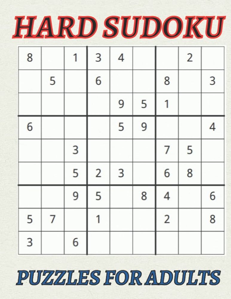 Hard Sudoku Puzzles for Adults: Large-print hard sudoku puzzles for adults puzzle book with 50 games to enjoy: Grimes, Sarah: 9798739864970: Amazon.com: Books hard-sudoku-puzzles-for-adults-large-print-hard-sudoku-puzzles-for-adults-puzzle-book-with-50-games-to-enjoy-grimes-sarah-9798739864970-amazon-com-books