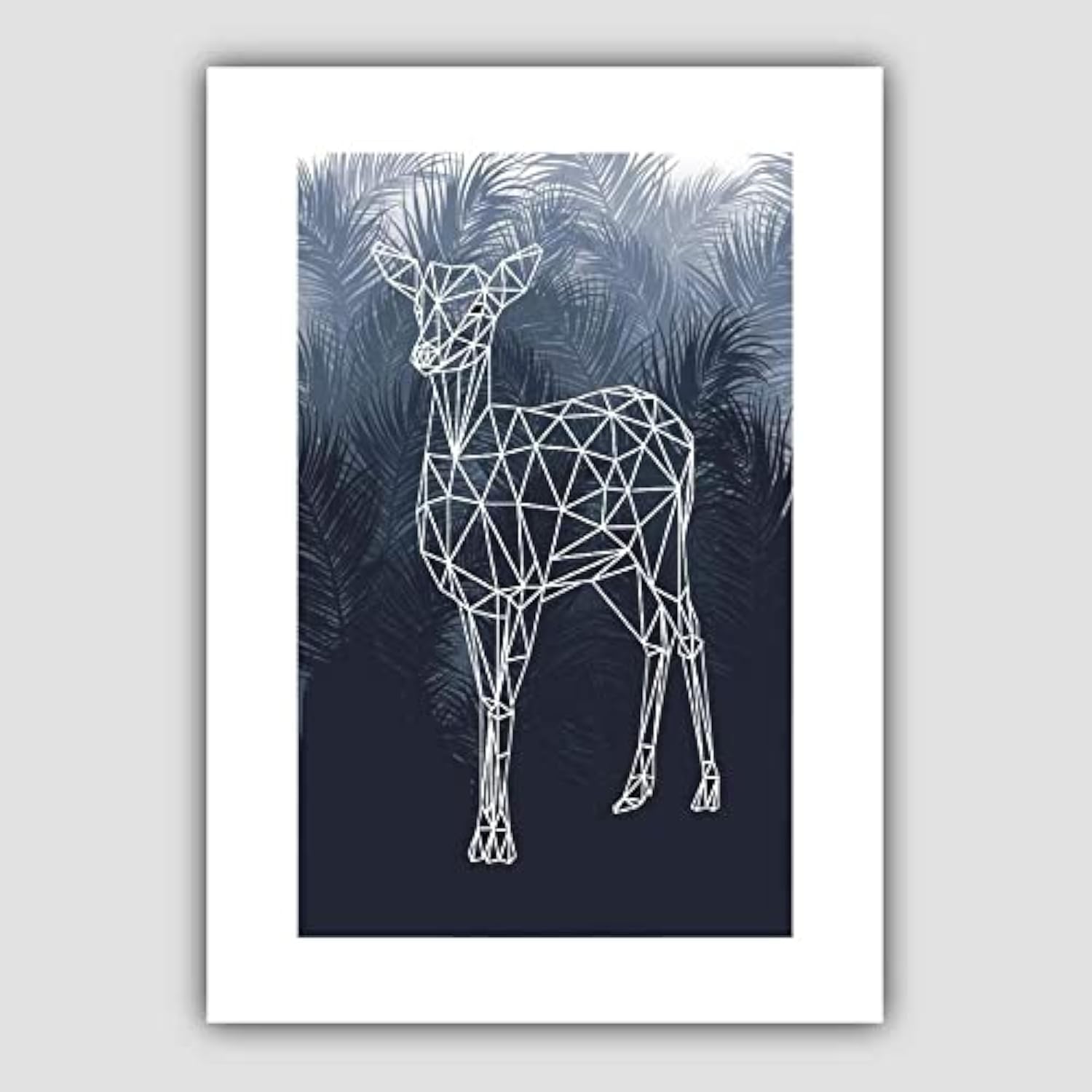 Impression d'art géométrique biche pour habiller un mur A3