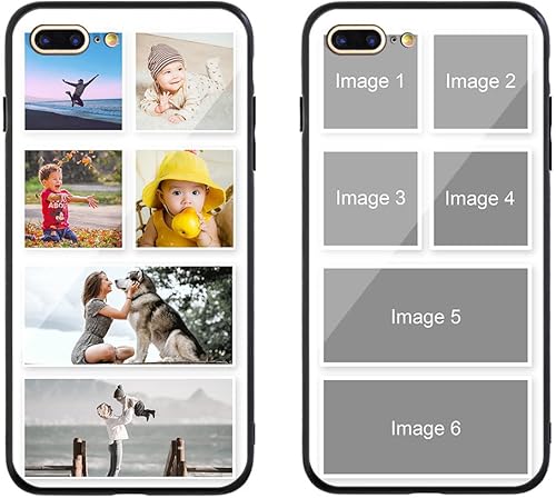 Funda de teléfono personalizada para Apple iPhone 7 Plus 8 Plus, vidrio templado antiarañazos, a prueba de golpes, suave, funda de TPU suave, diseño