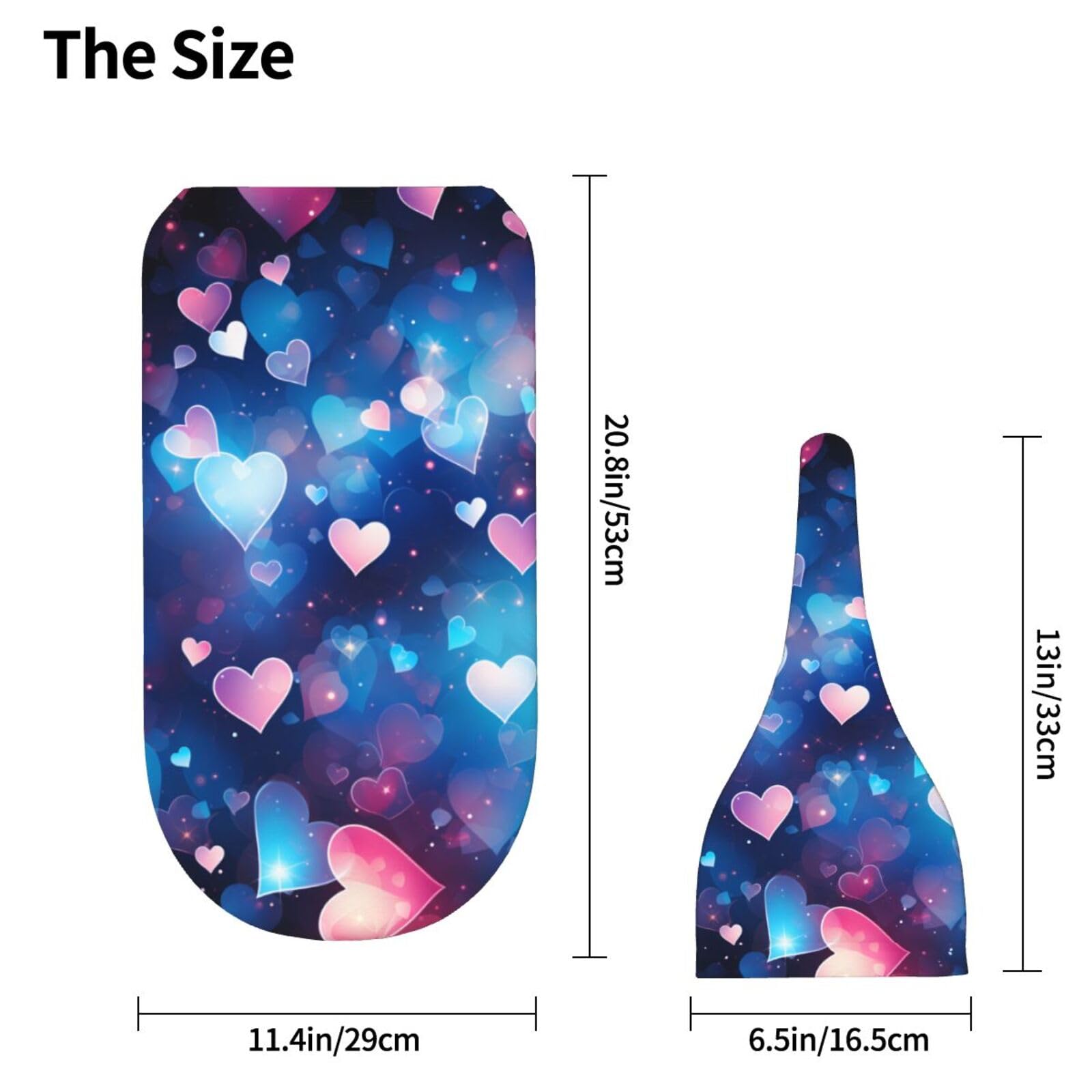 3D Hearts zestaw koców i kapeluszy dla noworodków, przytulna chusta dla niemowląt, malucha, komfort, 29 x 53 cm