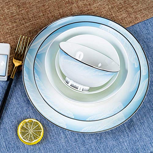 AYHa Mehrpersonen-Service für Geschirr, Porzellan und Töpferwaren (56 Teile) China Ceramic Kitchen Restaurant Gesundes und umweltfreundliches Abendessen ohne Blei und Kadmium 5 AYHa Mehrpersonen-Service für Geschirr, Porzellan und Töpferwaren (56 Teile) China Ceramic Kitchen Restaurant Gesundes und umweltfreundliches Abendessen ohne Blei und Kadmium