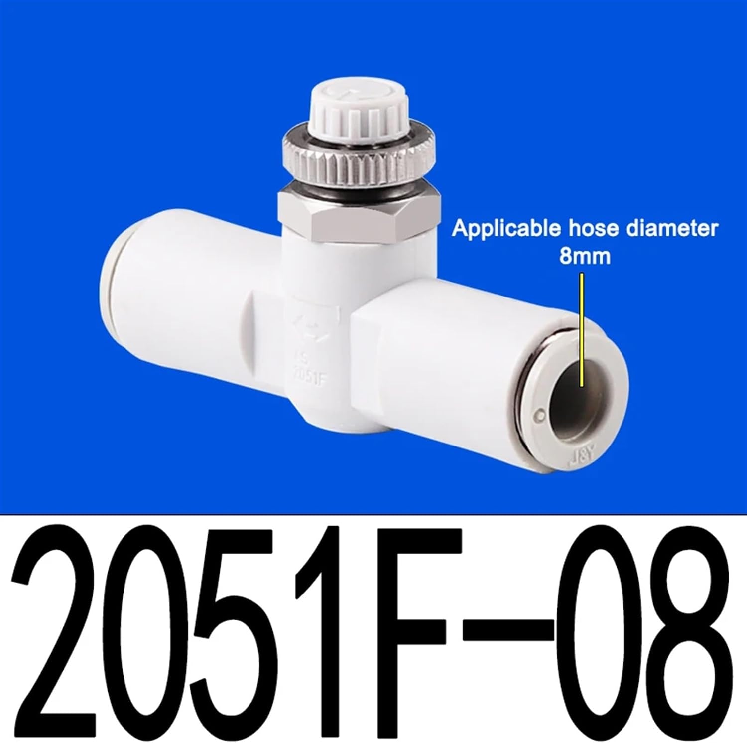 Pipeline Throttle Valve AS1001F/2001F/2051F/3001F-04/06/08/10/12 Press Down to Lock 1Pcs(AS1001F-06)
