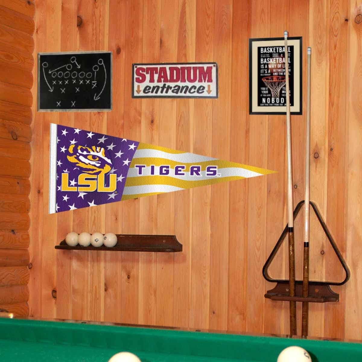Louisiana State LSU Tigers Nation USA Stars and Stripes Pennant Pennant Banner Flag - Image 2