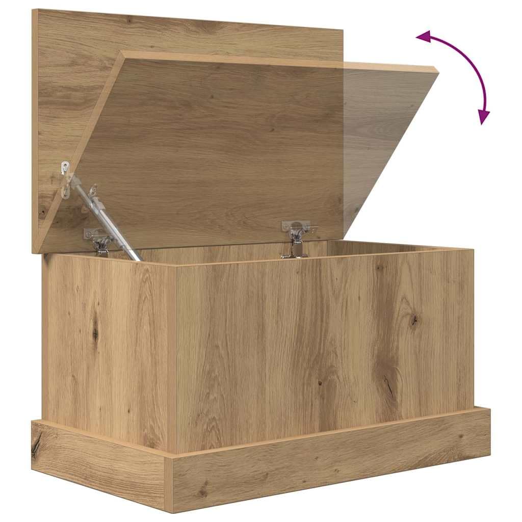 Baúl de madera de roble Artisan, 30 x 50 x 28 cm, almacenamiento con tapa, banco de almacenamiento, organizador para salón, dormitorio, pasillo, orden y ahorro de espacio