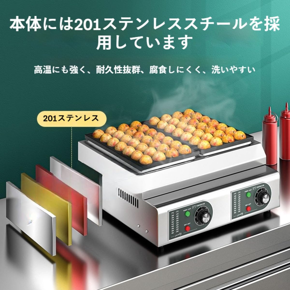 Amazon | 【Yecox】 たこ焼き機 商業用 28穴 56穴 84穴 テフロン加工
