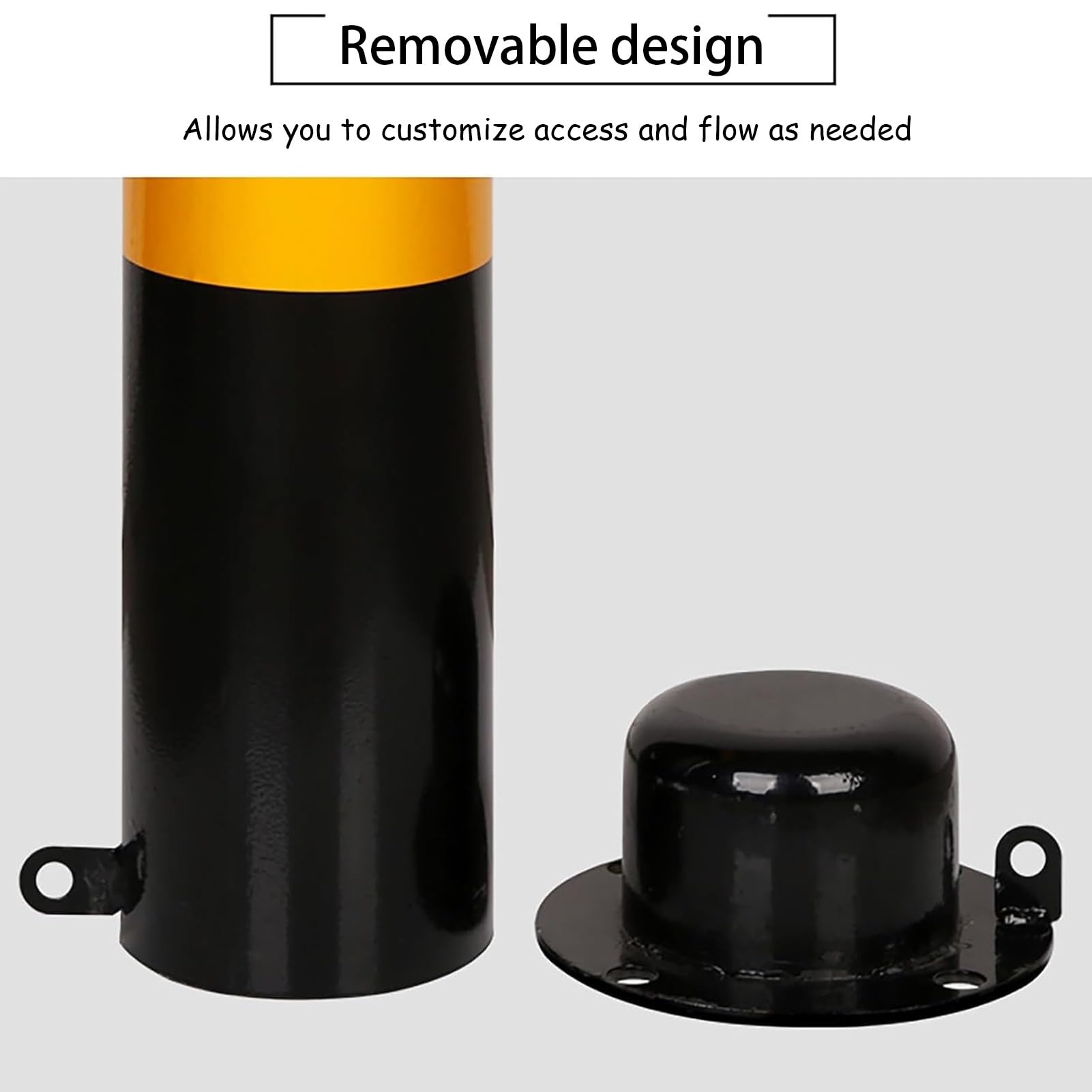 Bolardo De Seguridad De Acero Desmontables, Barrera De Seguridad para Entrada De Vehículos, Bolardos De Seguridad, Barrera De Estacionamiento(75CM 2pcs)