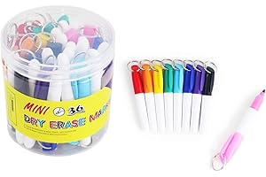 SKKSTATIONERY 36-Pcs Mini Dry Erase Markers Whiteboard Markers With Key Ring