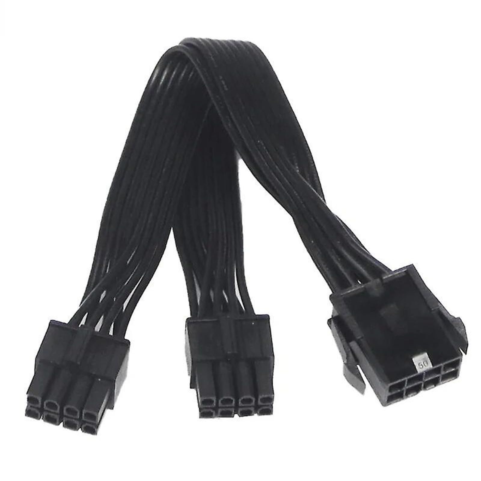 Xanhoy As Shown In Pictures Mainboard Cpu 8Pin Extension Cable 1 To 2 Adapter Splitter Cable 8P To 4+4P Black Flat Cable