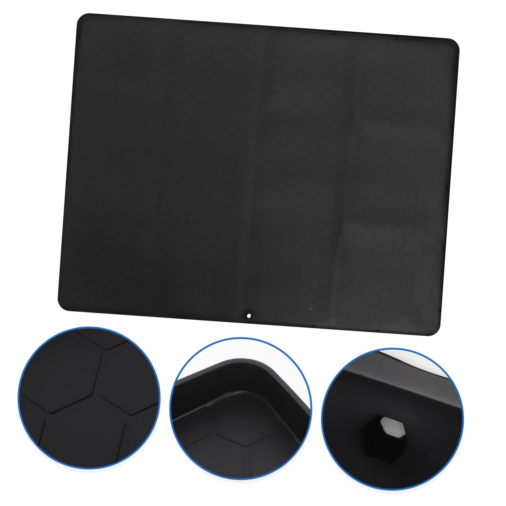 Tappetino Sottolavello 60x60 Cm in Gomma Nera Fori di Drenaggio, Rivestimento Protettivo per Mobili Cucina e Bagno, Facile da Pulire e Resistente