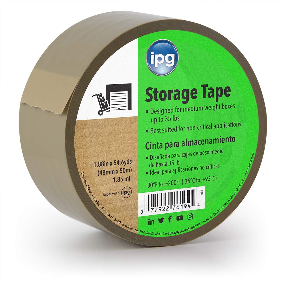 2" X 55 Yds Tan Packing Tape - 1.8 Mil - KlassTools Shipping Tape