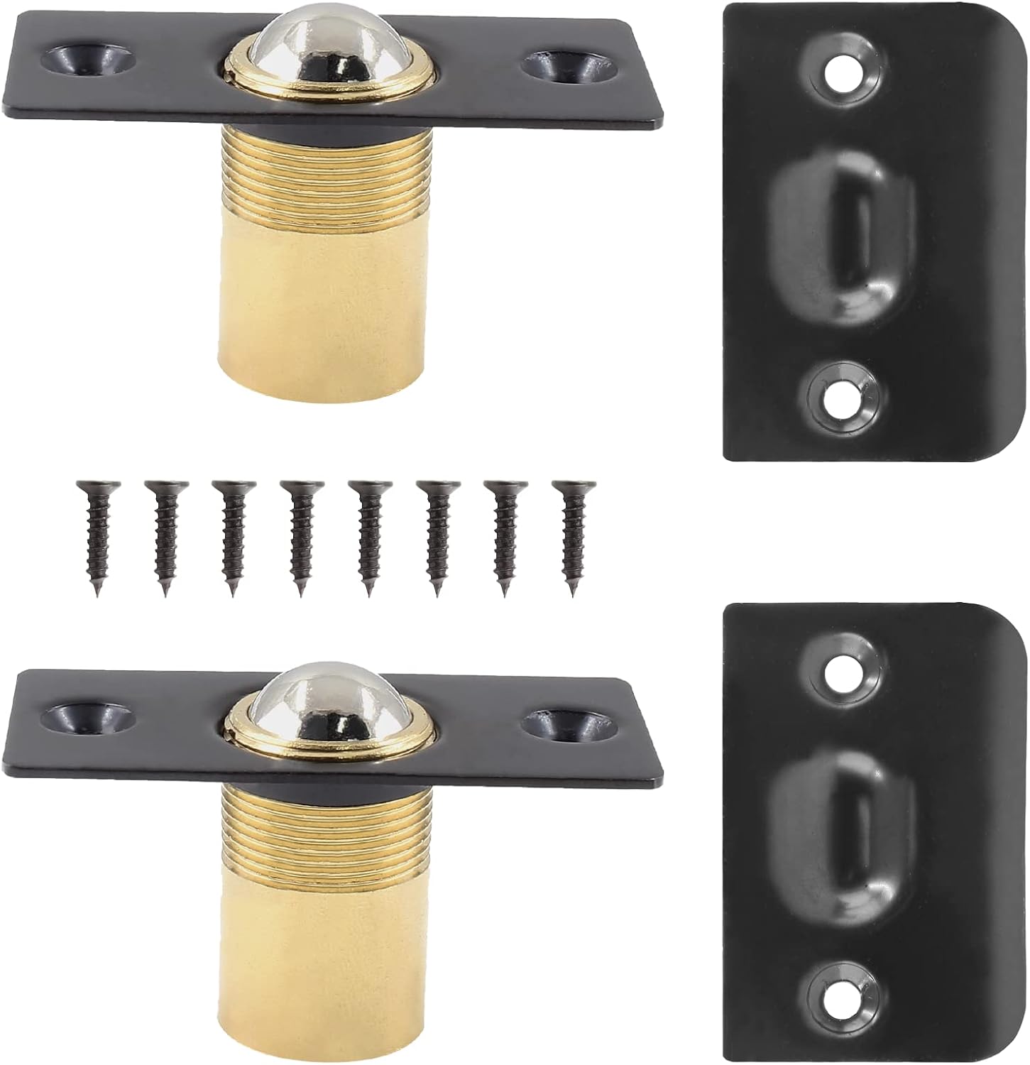 Cionyce 2 Pack Ball Catch Door Hardware, Stainless Steel Closet Door