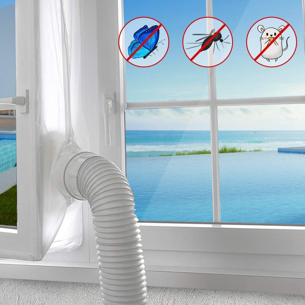 400CM Fensterabdichtung Für Mobile Klimageräte und Abluft-Wäschetrockner Hot Air Stop zum Anbringen an Fenster, Dachfenster, Flügelfenster (Fensterabdichtung)