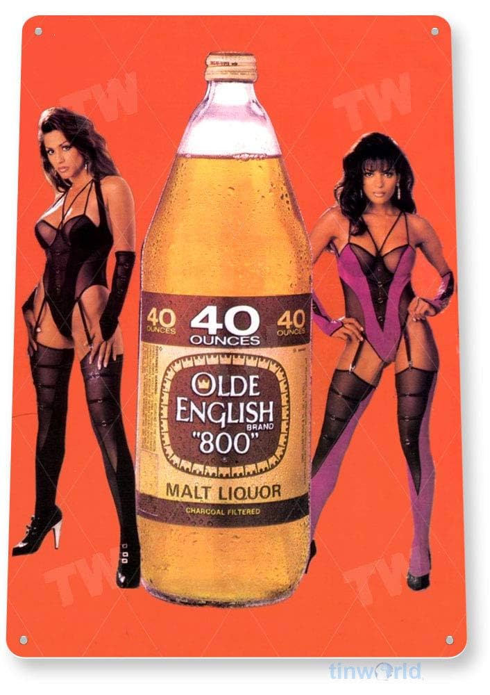 【ビンテージ/米国購入】OLDE HICKORY BREWERY サインボード Amazon.com: Tinworld Tin Sign: Olde English Retro 40oz Bar
