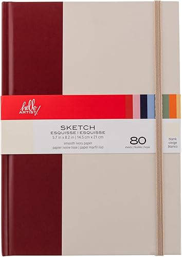 Miniatura 7 de Hello, Artist! Cuaderno de bocetos de montañas blancas y negras, papel blanco