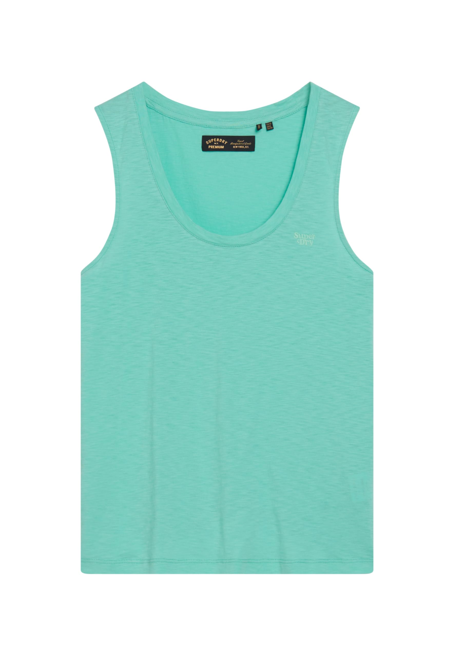 Superdry Women's Scoop Neck Tank T8 Vest Pullover, Neon Mint Green, 14