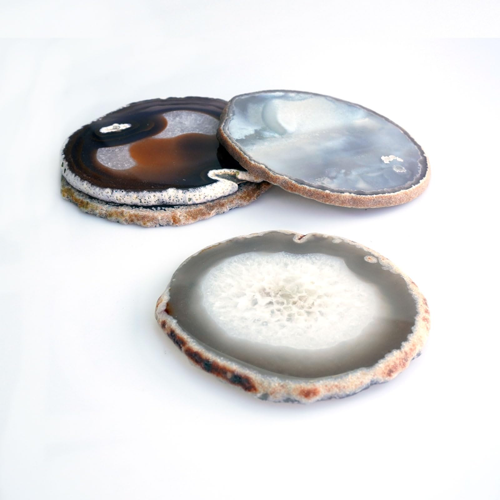 Juego De 4 Posavasos De Piedra De Amatista De Mármol - España