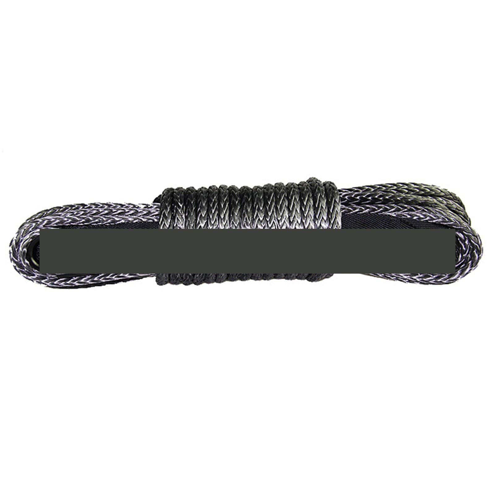 Winch Rope, 9.5mm * 26M Off-Road Winch Rope Traction Rope Polymer Trailer Rope(Nero)