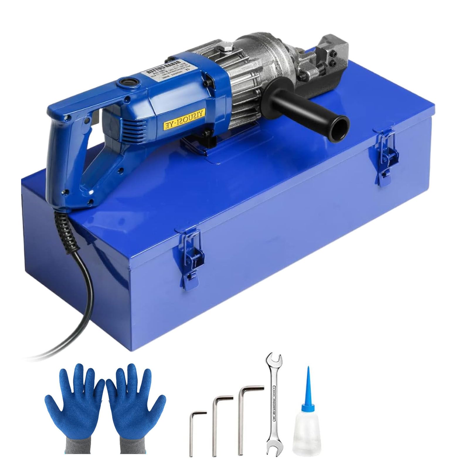 SBCGFY Automatic Hydraulic Rebar Cutter,Electrical Steel Rope Cutting Tool,Cutting Range 4-20Mm,With Wrench/Lubricating Oil/Screwdriver