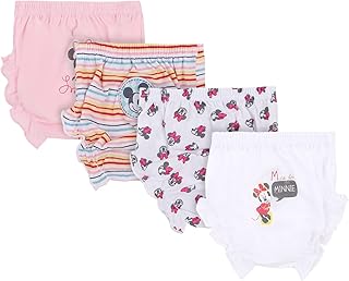 BODYCARE Cotton Minnie &amp; Friends Girl's Panty Solid Pack Of 4 (Color &amp; Print May Vary)
