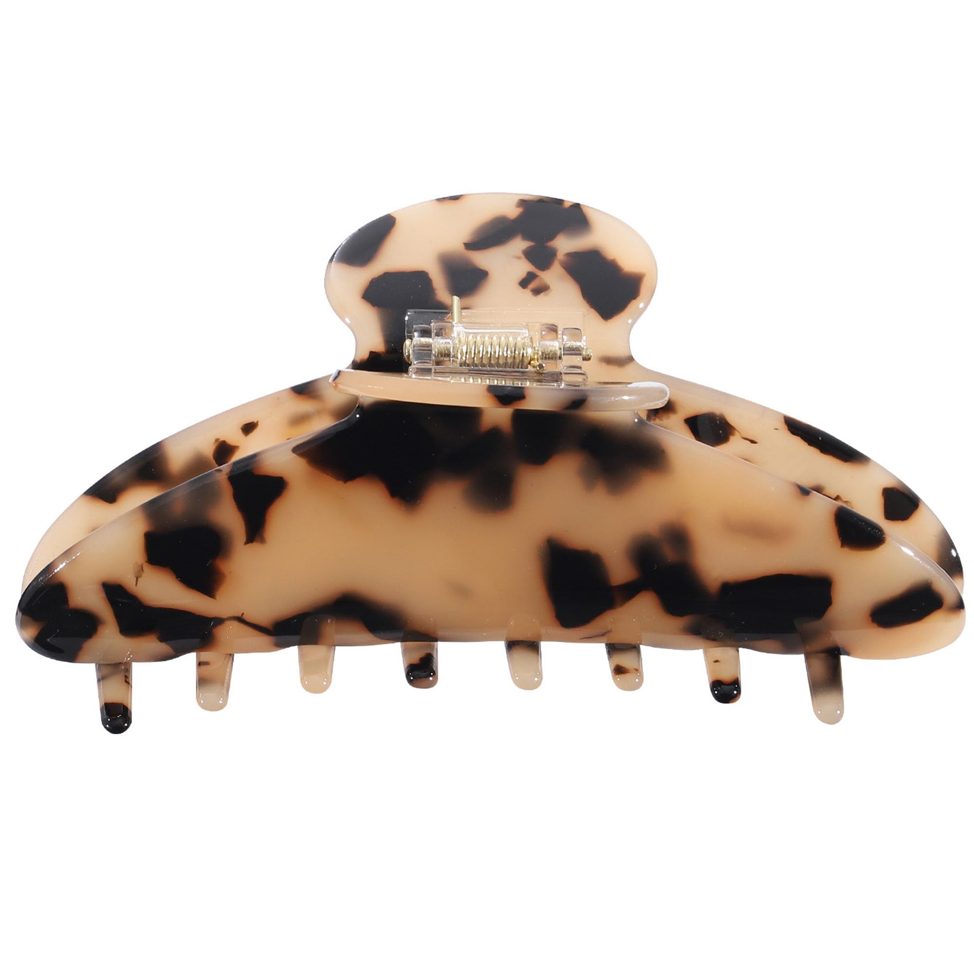 HAIMEIKANG Large Acetate 4 Inch Hair Claw Clip for Women - French Style Hair Claws for Thick Hair with Non-Slip Teeth, Hair Accessories for Updos,