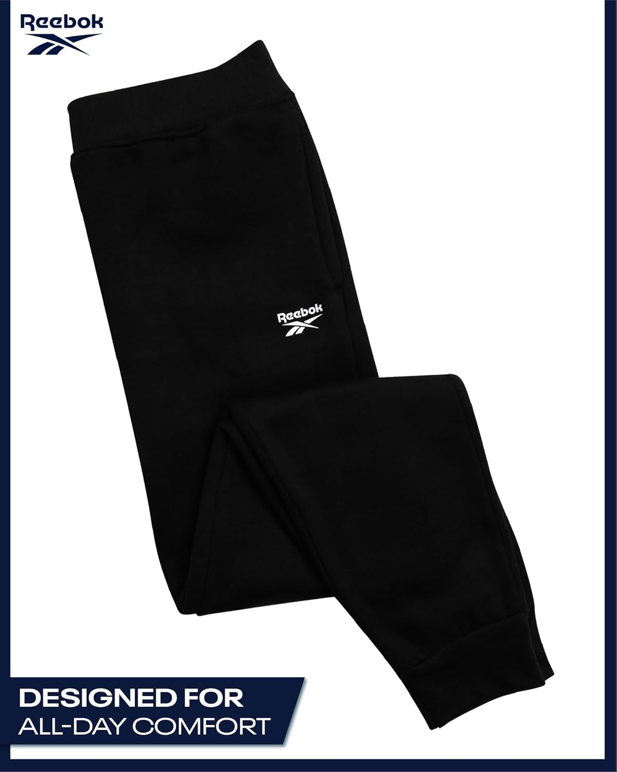 Reebok Girls Sweatpants - Performance Poly Fleece Active Joggers Sweatpants for Girls - Soft Stretch Kids Athletic Pants - Image 4