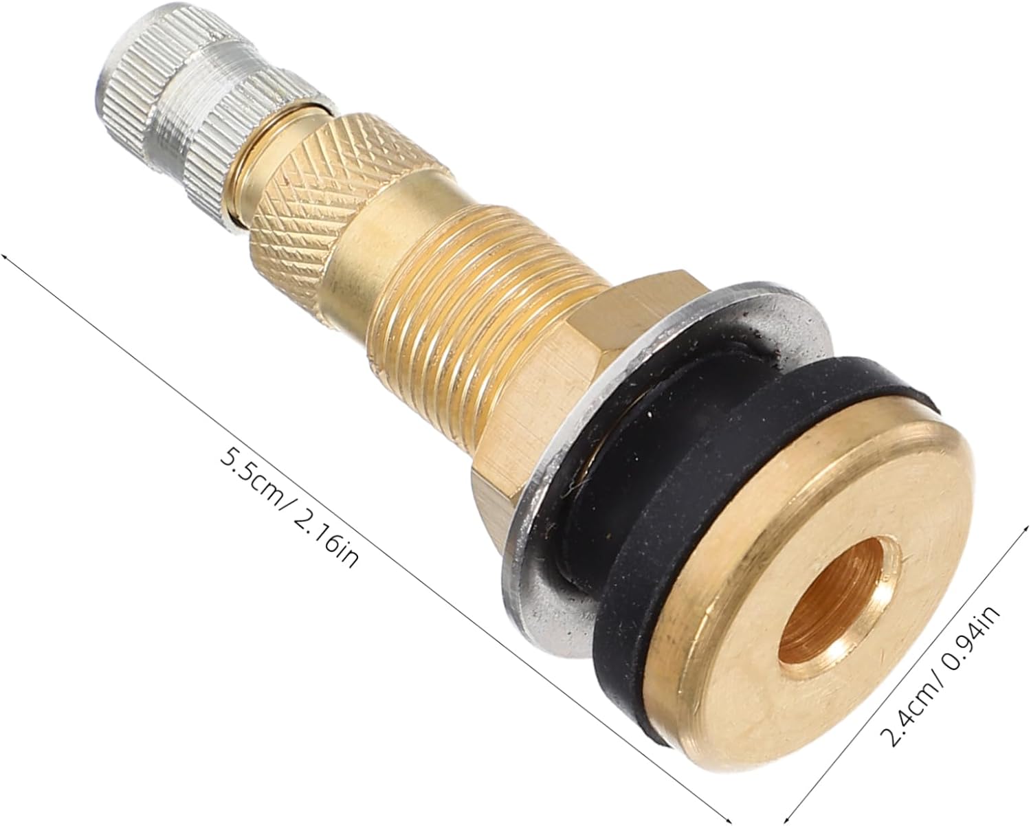 GLEAVI 2pcs Tire Valve Stems: Universal Tubeless Metal Valve Stems Outer Mount Truck Tire Adapter for Agricultural and Industrial Vehicles